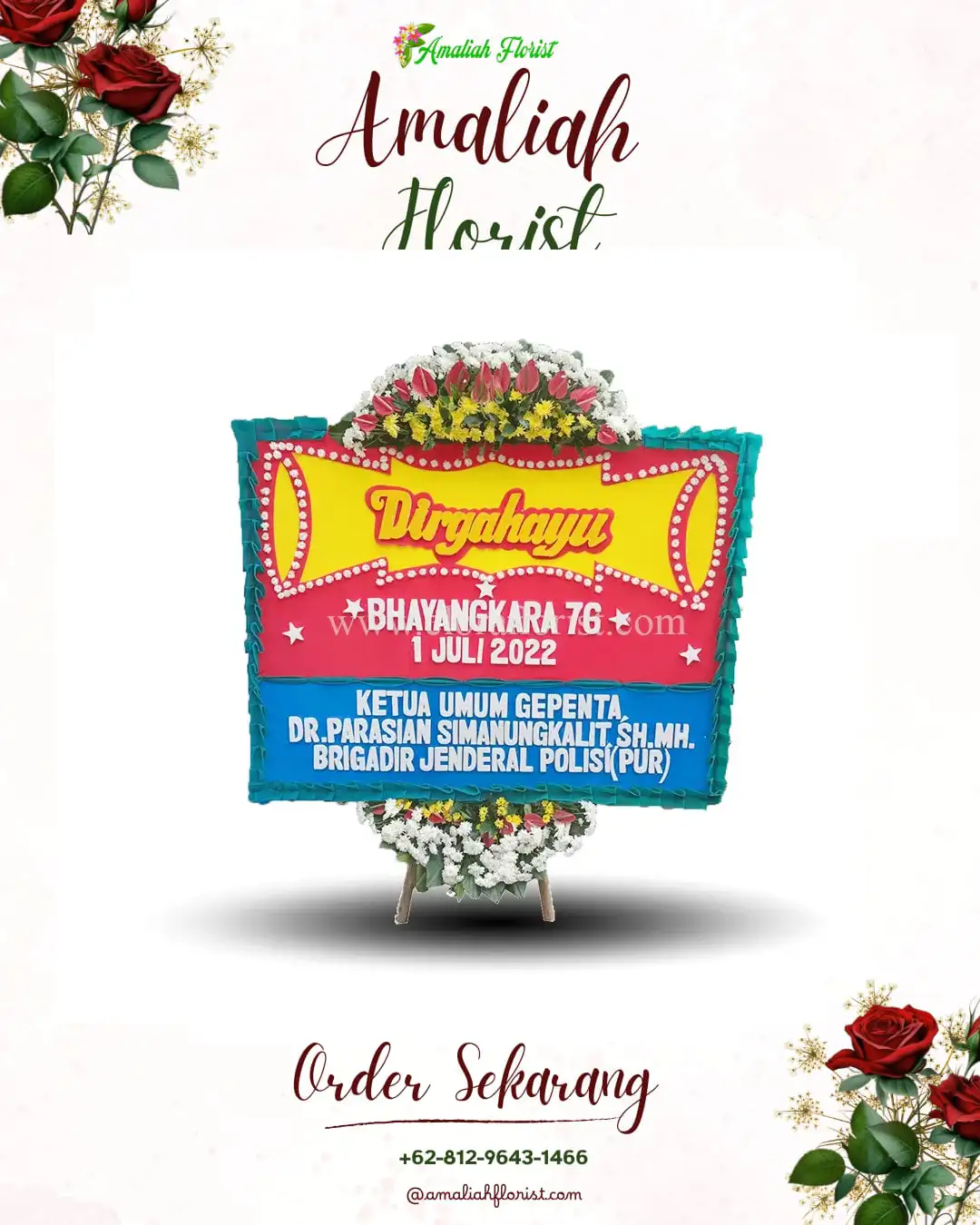 Papan Bunga HUT Ulang Tahun Bandar Kasih